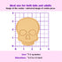 Skull Cookie Cutter, Halloween Series, Fan Art, Dishwasher Safe, 15mm Deep, Storage Clip