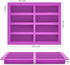 8 Cavity Granola Bar Molds, 2 Pack Rectangle Silicone Molds for Baking Cereal Energy Bars