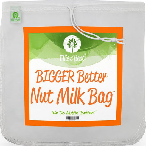Ellie's Best Pro Quality Nut Milk Bag - 12"X12" Commercial Grade, Reusable Almond Milk Bag