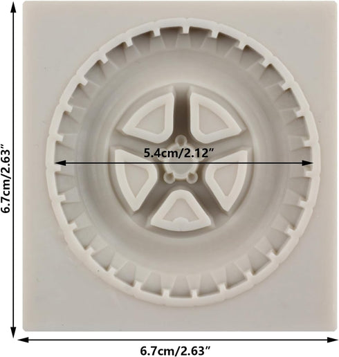 3D Round Tire Fondant Mold Truck Wheel Silicone Mold For Cake Decorating Cupcake Topper Chocolate Gum Paste Polymer Clay Set Of 1