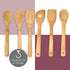 Home Basics 6 Piece Bamboo Kitchen Cutlery Tool Set, Natural, 2.5 x 12 x 0.25 by Home Basics