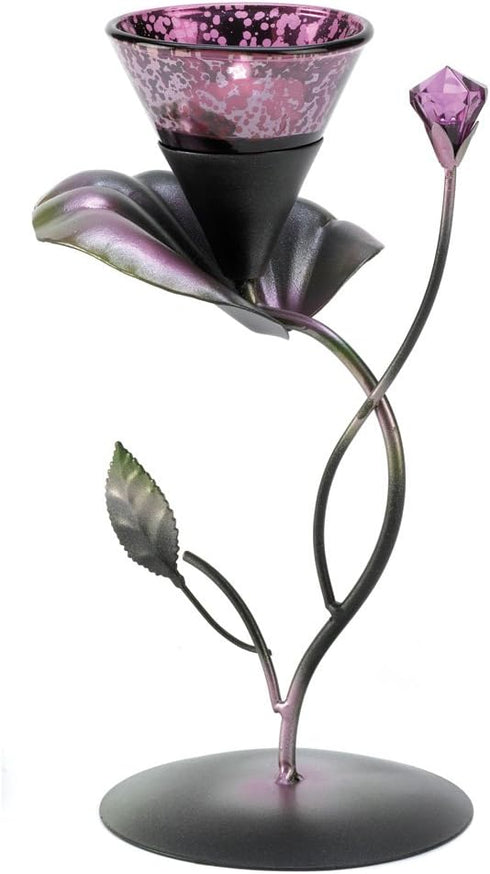 Gifts & Decor Lilac Lily Pad Tealight Candleholder, Centerpiece Stand