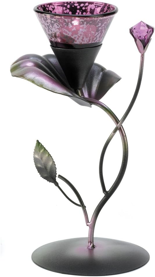 Gifts & Decor Lilac Lily Pad Tealight Candleholder, Centerpiece Stand