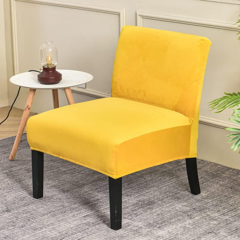 Armless Armless Armless Accent Chair Covers, Stretch Chair Slipcover Velvet Chair Covers Furniture Protector for Living
