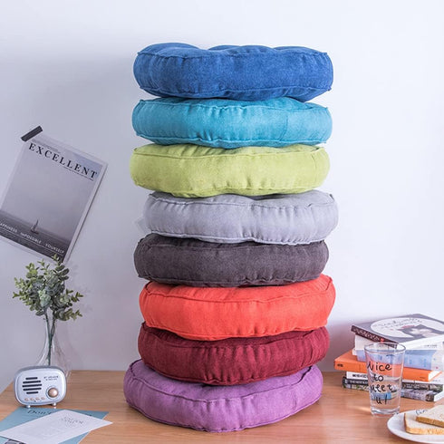 vctops Round Chair Pad Seat Cushion Solid Color Soft Chair Pads Comfy Velvet Cushion Pillow for Kitchen Dining Office Chair Kids Reading (Coffee,Diameter 16") by vctops