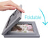 Vertical Horizontal Art Double 4x6 Grey Wood Foldable Picture Frame - 3.5x5.5 Opening