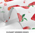 TKS MITLAN Summer 60 84 Inch 6-8 Red Strawberry Decorative Rectangle Tablecloth Fruits Strawberry Leaves Polyester
