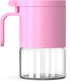 Zuutii 10oz Glass Spice Jars, Moisture-Proof Containers with Spoons, Mini Storage Jars for Salt, Sugar, Peppers (Pink)