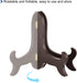 uxcell 7" Easel Plate Holder, Wooden Folding Display Stand for Decorative Picture Frame - Brown
