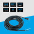 25FT 14 AWG 2 Prong Pigtail Power Cord, 110V Black Cable Open Wire, Heavy Duty 120V 15A Electrical Repair Cord