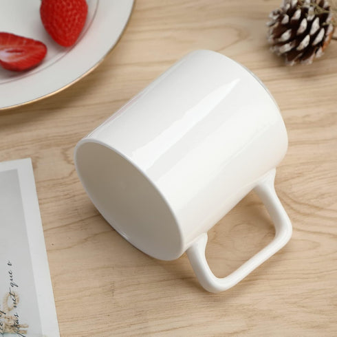 Fine Bone Ceramic Coffee Mugs Set of 2, 15oz Handles for Hot Beverages, Perfect for Home Coffee Lovers