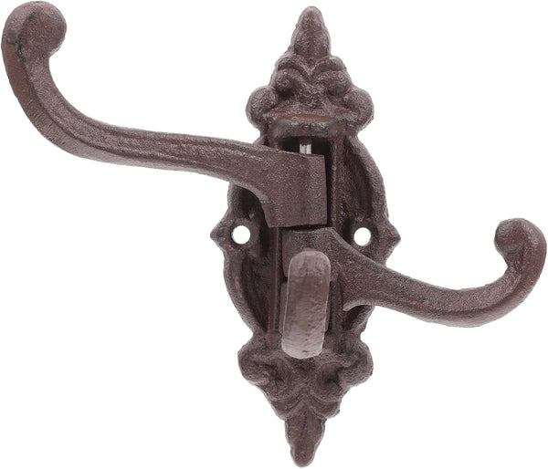 Movable Wall Hook Coat Hangers, Metal Clothes Hanger, Cast Iron Hooks for Wall Mounted Utility Clothing Rack