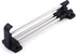 Autuwintor Adjustable 12 Inch Pull Out Valet Closet Rod with Screws, Cold Rolled Steel Black Silver, 1pcs