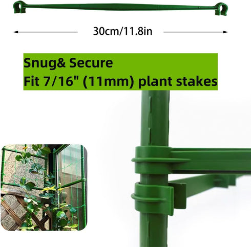 Caonysh 36PCS 11.8" 11mm Plant Stake Arms for Tomato CageExpandable Plant Supports Trellis Connector Clips for Garden