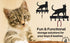 Cat #17 Key Rack, Small 6 inch Wide, Wall Mounted Holder for Home and Office