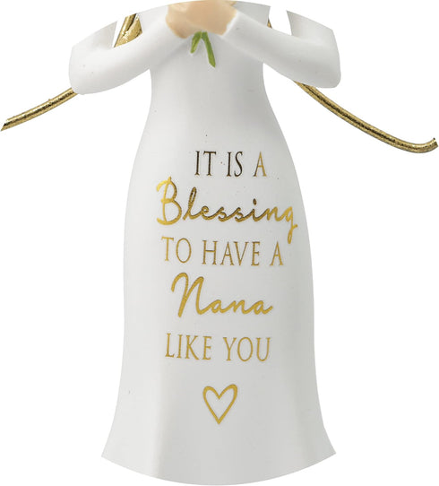 Pavilion Gift Company 5.5 Inch Angel Figurine - It is A Blessing to Have A Nana Like You, White