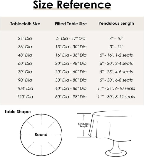 24 inch Small Round Tablecloth Faux Linen Farmhouse Textured Fabric Table Cover Wrinkle Resistant Washable Flaxen