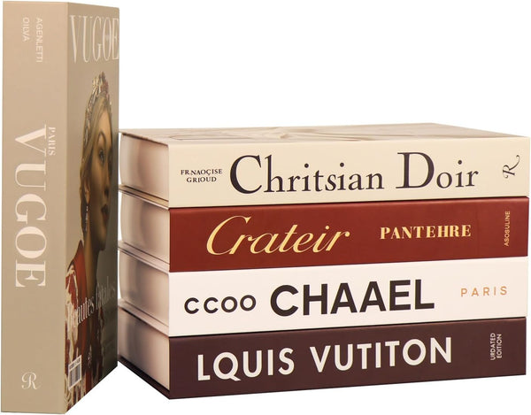 Aiwellkay 5 PCS Decorative Books for Home Decor, Beauty Fake Books for Decoration,