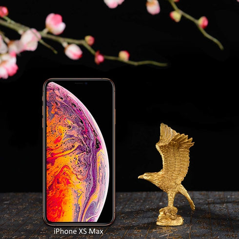 BRABUD Brass Fengshui Handmade Fortune Eagle/Hawk Statue, Home Office Decoration Gift