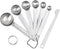 Upgrade Stainless Steel Measuring Spoons Set, 6 Pcs with Bonus Leveler, Etched Markings for Dry and Liquid, Fits Spice