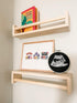 Gneric 15.7 inch Rack(2 Pack) Floating Shelves for Wall, Burlywood Nursery Book Shelves, Kids Bookshelf, Wall Shelves