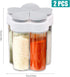 2 PCS Travel Spice Jars, 5-in-1 Seasoning Containers, Clear Plastic Condiment Bottles for Camping, BBQ, Picnic