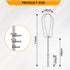 Hand Mixer Beaters that works with KitchenAid KHM5APWH7 by Aoheke