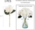 Kimura's Cabin 6pcs Faux White Hydrangea Flowers Bouquets for Home Table Centerpieces & Wedding Decoration