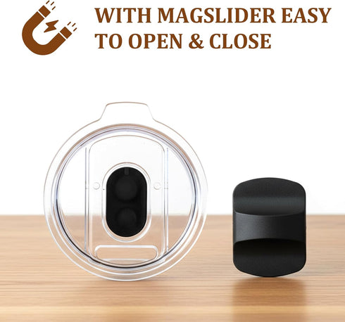 8 oz 18/8 (Black-2 Pack) Zenbo Stackable Espresso/Coffee Cups with Magnetic Lid, Ceramic-Lined Stainless Steel Mini