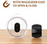 8 oz 18/8 (Black-2 Pack) Zenbo Stackable Espresso/Coffee Cups with Magnetic Lid, Ceramic-Lined Stainless Steel Mini