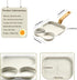 Nonstick Egg Frying Pan, Egg Frying Pan 3 Section, Aluminum Frying Pan With Heat Resistant Handle, Cooking Pan for Breakfast, Egg, Bacon and Burgers, Easy Clean, Only for Gas Stove by Unoschrim