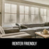 Gorilla Guard Two Way Sun Blocking Privacy Film, Frosted Decorative Bathroom Coverings, 17.5" x 78.7", Removable Static