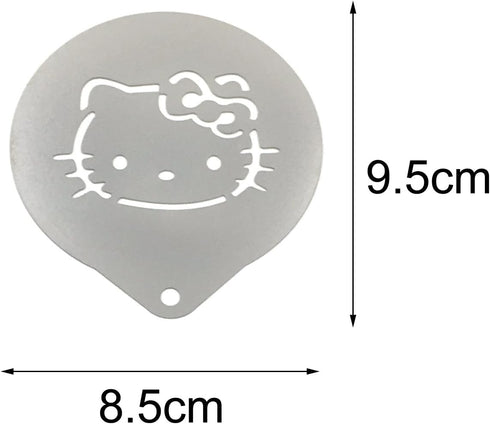Lofekea Stainless Steel Powder Shakers, 16PCS Barista Stencils for Coffee Decorating and Baking