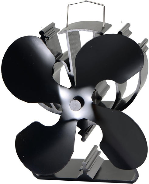 VODA 4-Blade Heat Powered Stove Fan for Wood Burner, Increases Warm Air by 80%