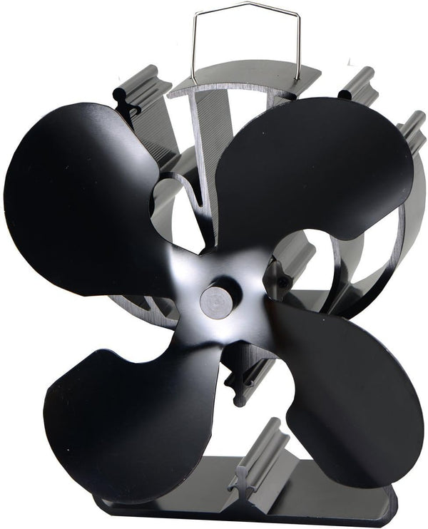 VODA 4-Blade Heat Powered Stove Fan for Wood Burner, Increases Warm Air by 80%