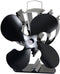 VODA 4-Blade Heat Powered Stove Fan for Wood Burner, Increases Warm Air by 80%