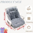 Yuthsona 35.4 19.12in Non-Slip Rocking Desk Chair with High Back Support - Soft Office Seat Cushion with Ties