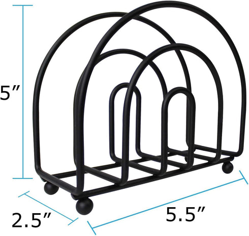 Blue Donuts Classic Arc Collection Napkin Holder for Tables, Farmhouse Dining Table Napkin Holders, Black