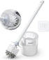 BOOMJOY Toilet Bowl Brush with Holder - Durable Toilet Cleaner Brush with Dense Bristles & Clear Base for Bathroom