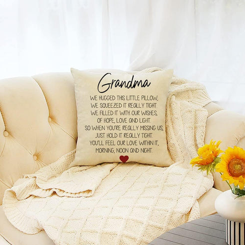 18x18 Inch, Ogiselestyle Grandma Gifts Pillow Covers Decorative Home Throw Pillow Case, Grandma Birthday Gifts from