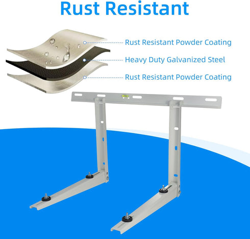 Qualward Mini Split Wall Mounting Bracket for Universal Ductless Air Conditioners, Heavy Duty Support Bracket for AC,