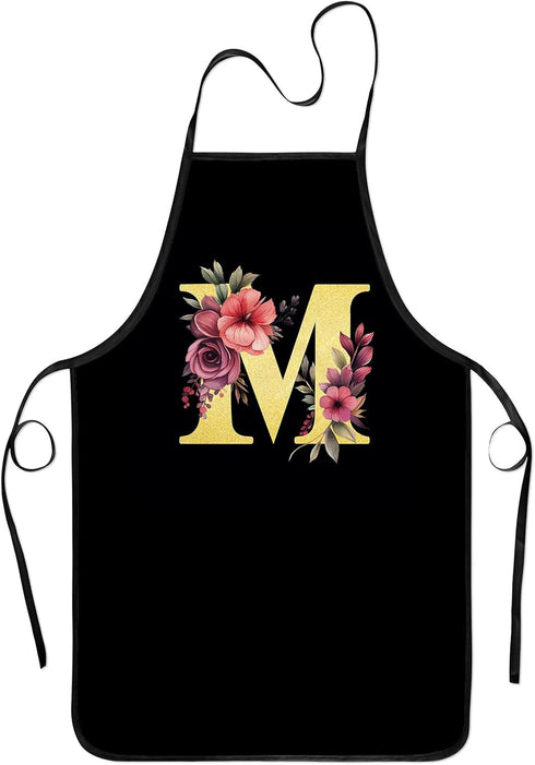 Monogrammed Gifts for Women, A-Z Initial Aprons for Cooking, Baking