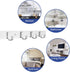 Wall Mount Coat Hook - 4 Hooks Aluminum Alloy Coat Hangers Rack for Clothes, Silver