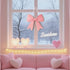 Vozekrod Pink Bow Wooden Wall Sign - Cute Girls Room Decor, Preppy Hanging Plaque for Dorm Nursery Door