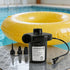 Pump(130W)) BOMPOW Electric Air Pump for Inflatables Air Mattress Pump Bed Pool Toy Raft Boat Quick Pump Black (AC