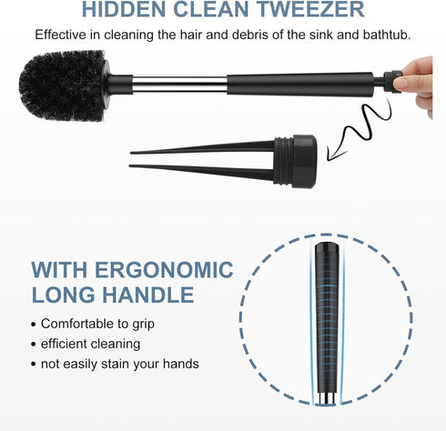 SetSail Toilet Brush and Holder, Automatic Toilet Bowl Brushes for Bathroom, Ventilated Toilet Scrubber