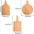 Bamboo Cutting Board Set 3PCS,Meat Chopping Boards,Pizza Peel Paddle with Handle for Homemade Baking Pizza Bread Cake Fruit Vegetables (3PCS Set- Board)