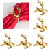 6Pcs Gold Deer Napkin Rings, Elk Chic Napkin Ring Holder for Christmas, Thanksgiving, Holiday Gatherings, Dinner Parties