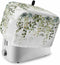 Sage Green Leaves 4 Slice Toaster Cover, Small Appliance Dustproof Fingerprint Protector, Machine Washable Eucalyptus
