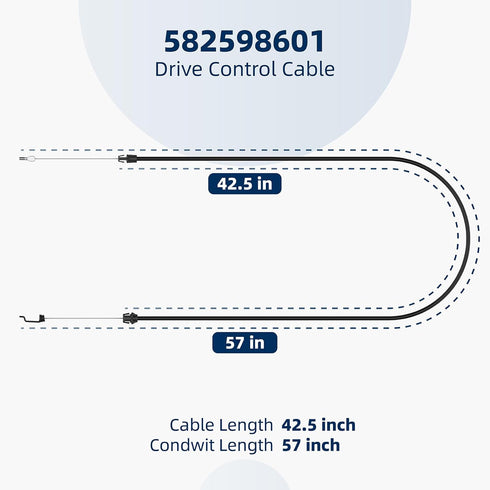 Ximoon 582598601 Drive Cable Suitable for Husqvarna Walk Behind Mower L221A LC221A, Repalcement for Husqvarna Self Propel Cable Lawn Mower Parts Accessories